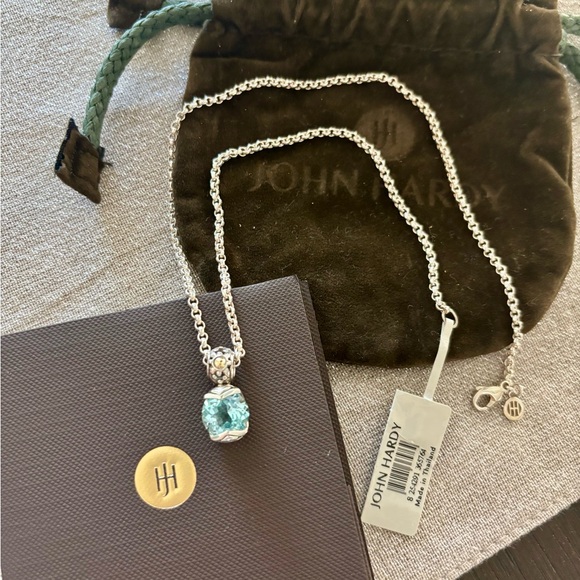 John Hardy Jewelry - John Hardy Blue Topaz Gold and Silver Necklace NWT